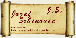 Jožef Srbinović vizit kartica